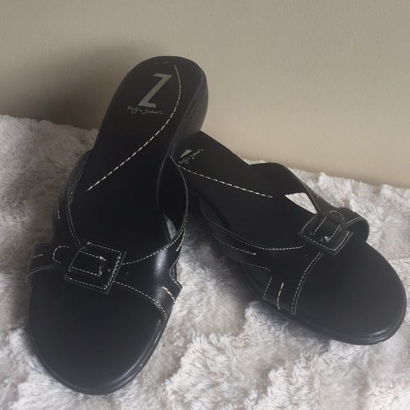 Sergio Zelcer slide sandal. Black. Size 9. Worn 1 - Picture 1 of 8